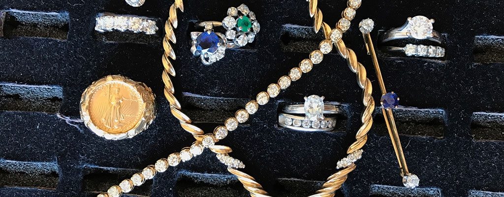 Gold jewelry coins rings necklaces